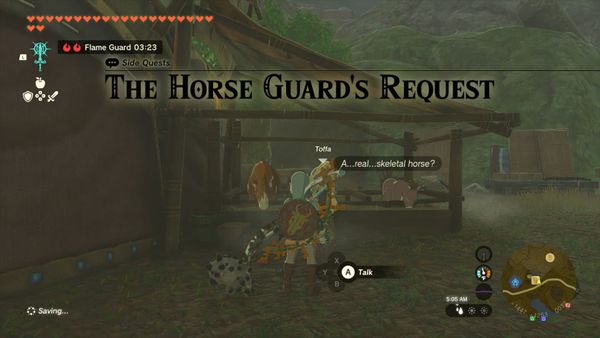 Legend of Zelda: Tears of the Kingdom - Side Quest - The Horse Guard's Request Guide