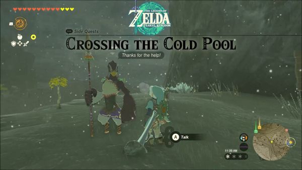 The Legend of Zelda: Tears of the Kingdom – Side Quest – Crossing the Cold Pool Guide