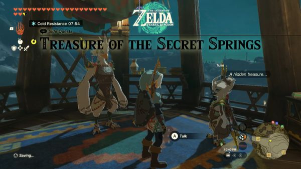 Legend of Zelda: Tears of the Kingdom – Side Quest – Treasure of the Secret Springs Guide
