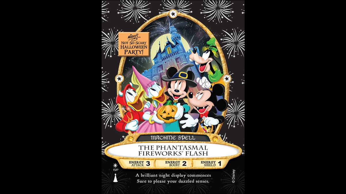 Sneak a Peek at ‘The Phantasmal Fireworks’ Flash’ Sorcerers of the Magic Kingdom Card