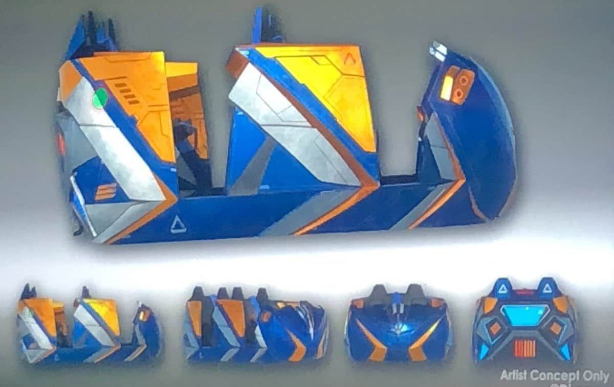 First Look at The Gaurdians of The Galaxy Coaster Cars