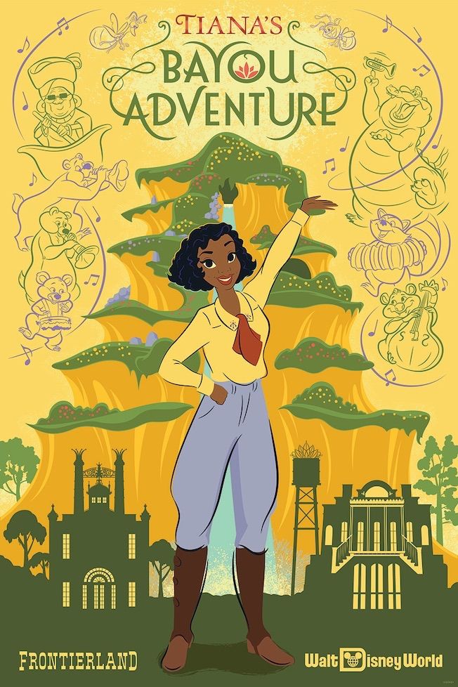 Attraction Poster and New Characters Revealed for Tiana’s Bayou Adventure