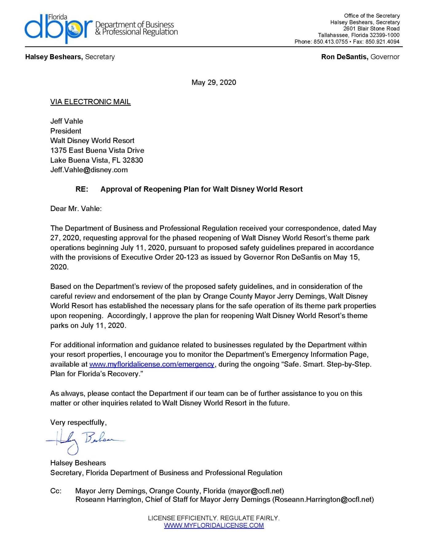 Walt Disney World Receives Approval For July 11th Reopening