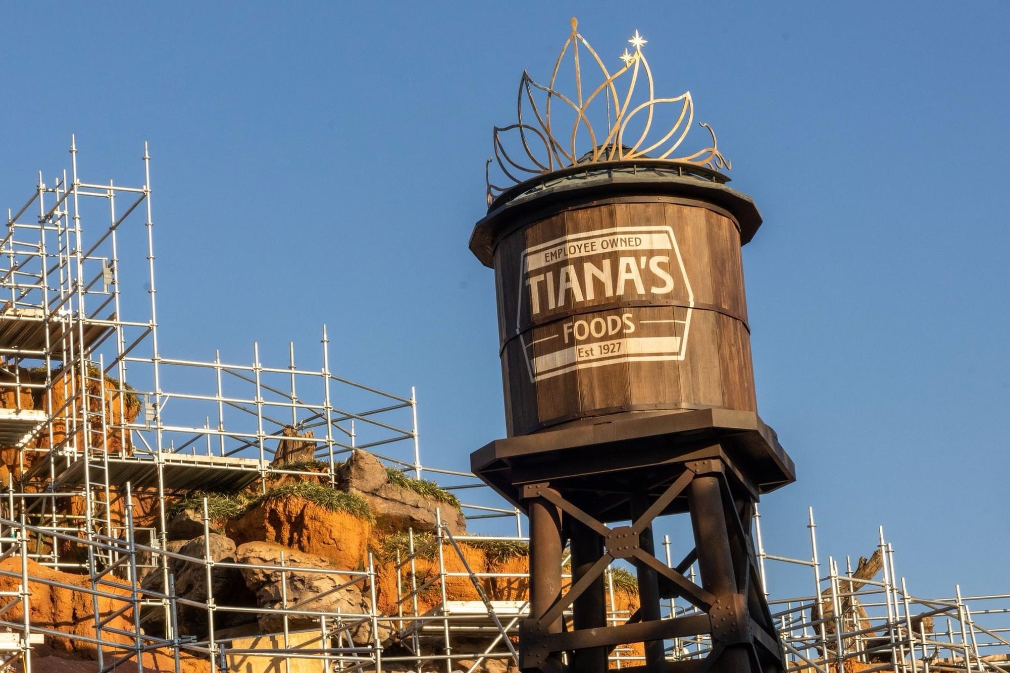 Tiana’s Foods Water Tower Installed at Tiana’s Bayou Adventure in Magic Kingdom