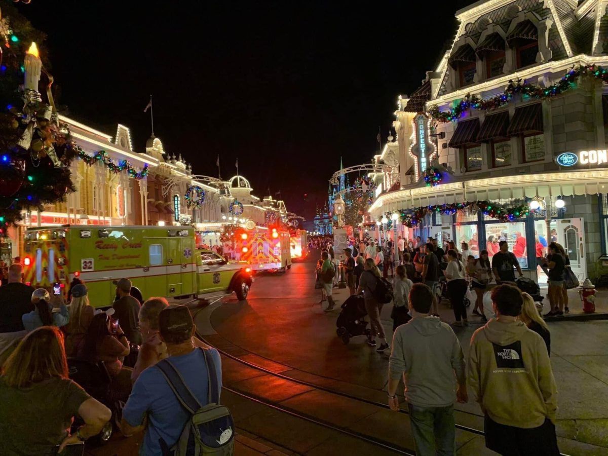 UPDATED: Emergency Vehicles Drive Through Magic Kingdom Park