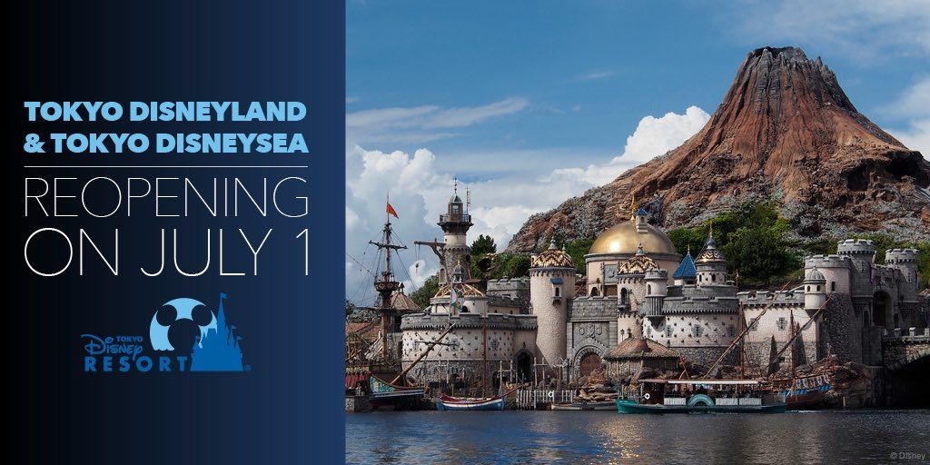 July 1 is Reopening Date for Tokyo Disneyland and Tokyo DisneySea