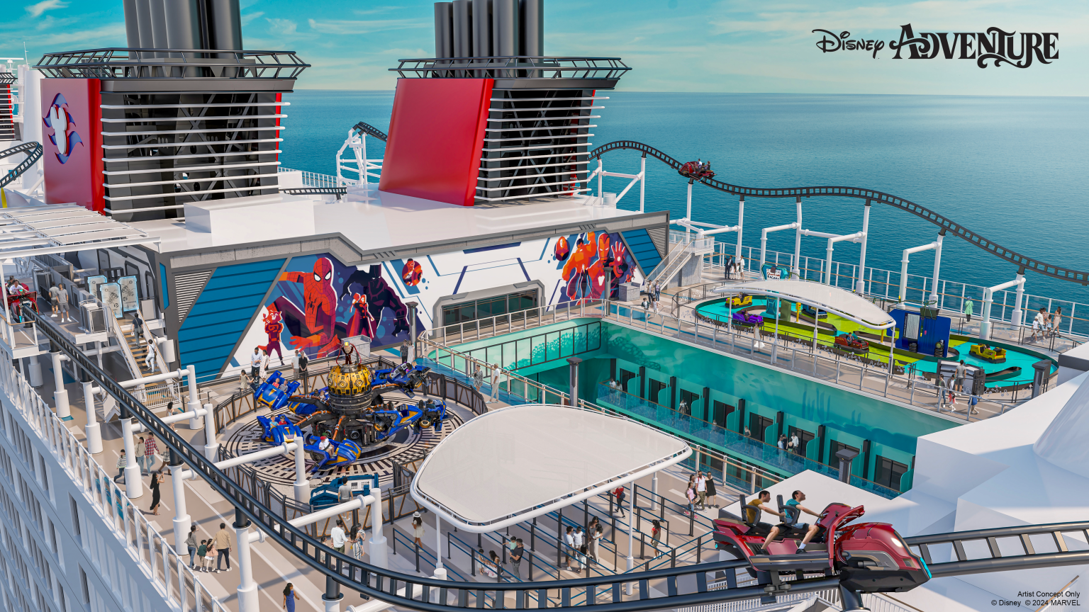 New Details Revealed About the Disney Adventure, the First Disney Cruise Ship with a Rollercoaster