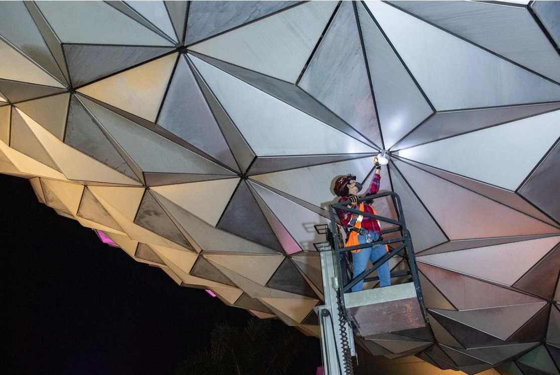 Imagineer Zach Riddley Shares First Look at New Spaceship Earth Lighting Package