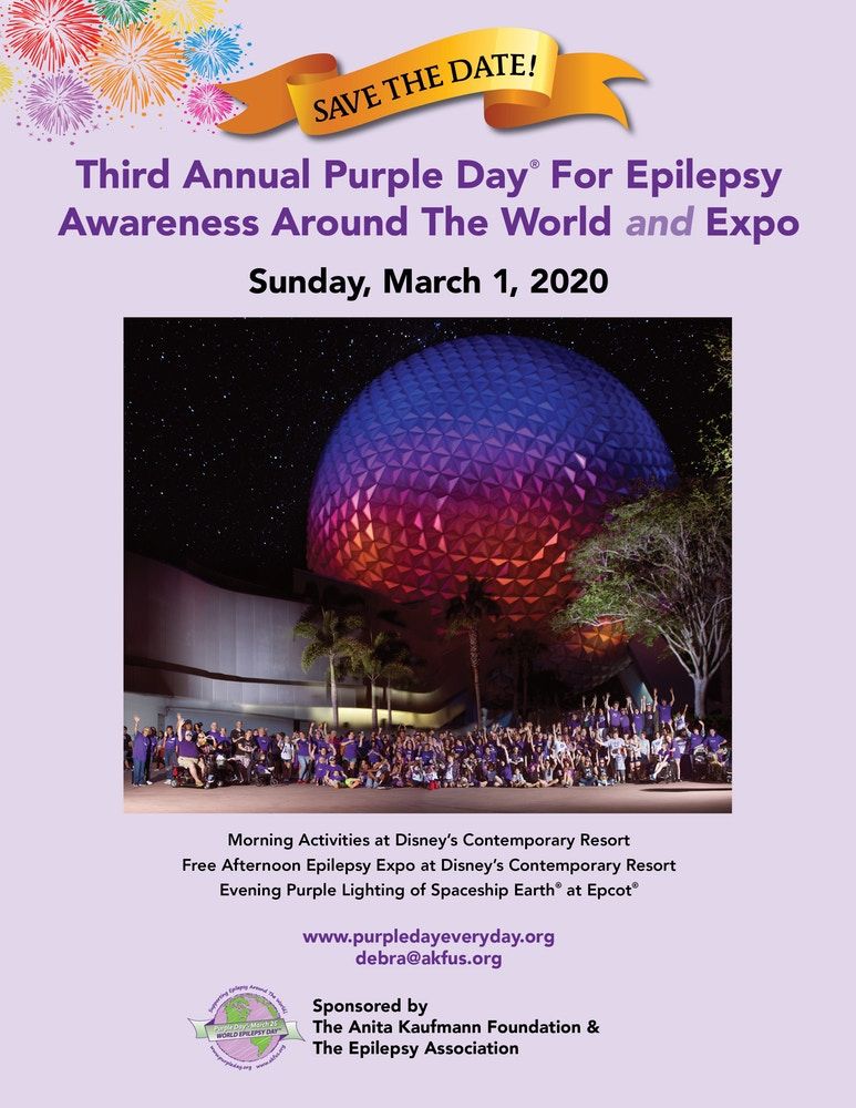 'Purple Day Every Day' Returns to Disney's Contemporary Resort and Spaceship Earth Will Be Lit Purple for Epilepsy Awareness