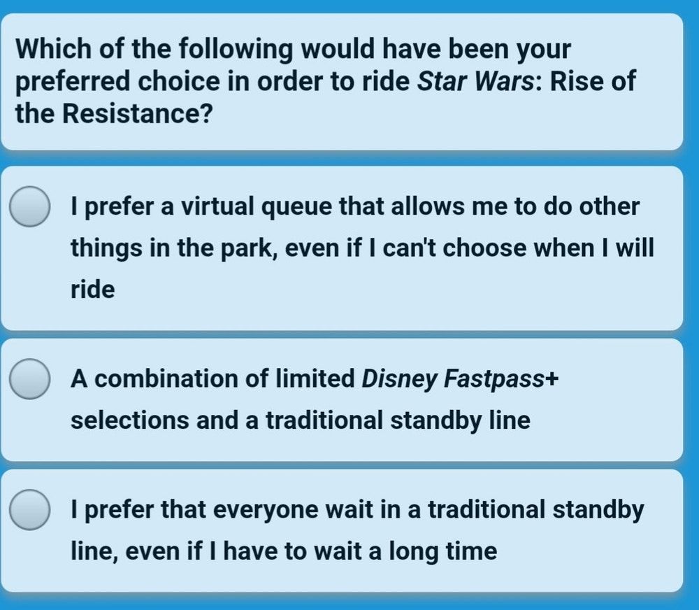 Disney Surveying Guests About New Ways to Ride Star Wars: Rise of the Resistance at Walt Disney World
