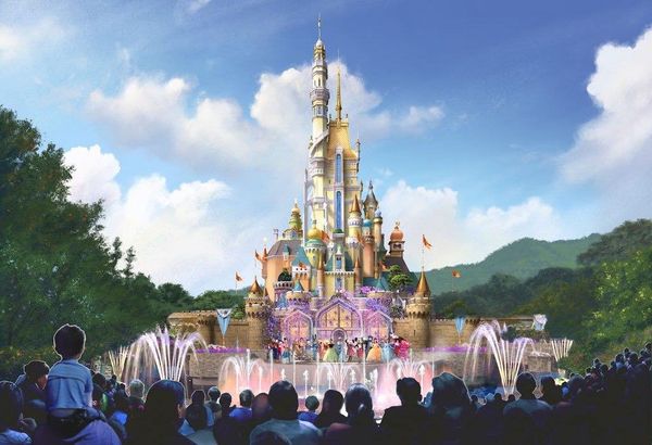 Hong Kong Disneyland's Castle Transformation Reaches New Stage with Tower Additions Representing Beloved Disney Princess Stories