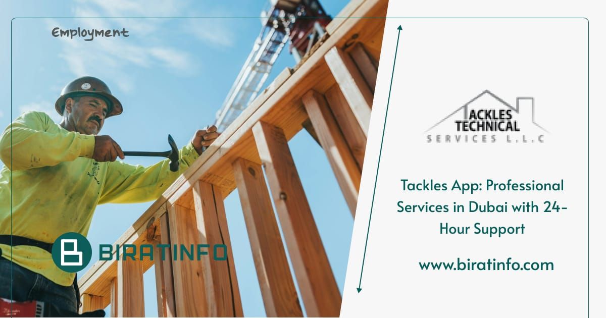 Tackles App: Professional Services in Dubai with 24-Hour Support