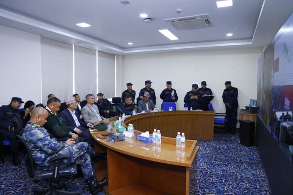 Home Minister Om Prakash Aryal Inspects Central Election Cell