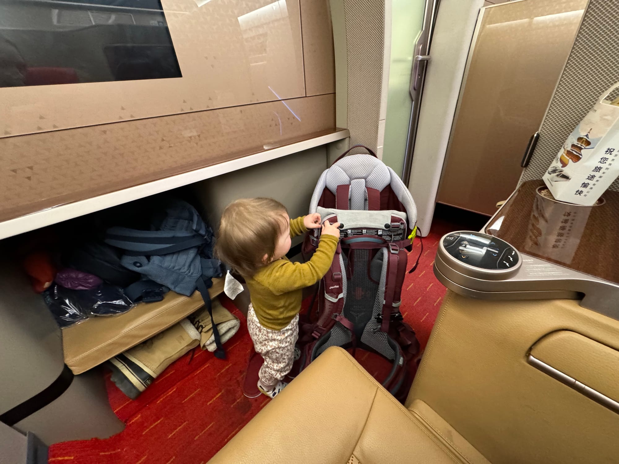 Interior of business class on a Chinese high-speed train