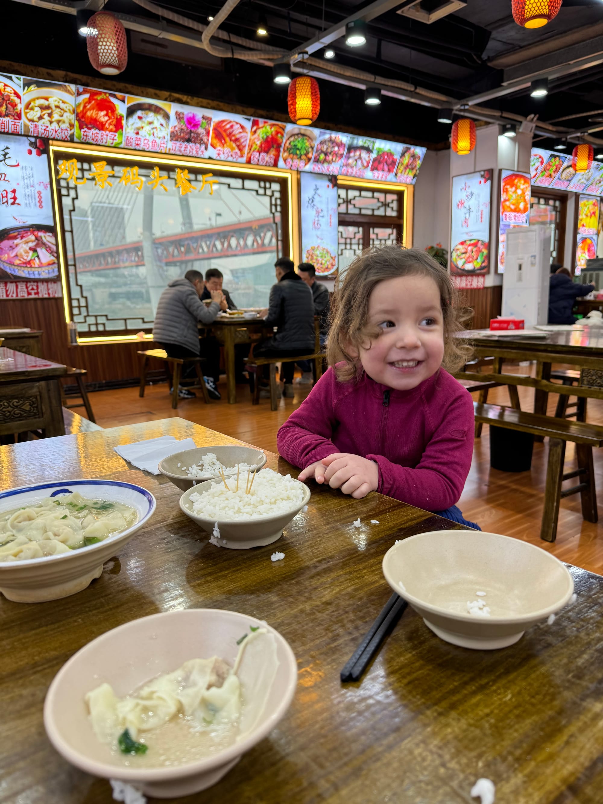 Steamed buns (baozi) at a Chinese breakfast stall