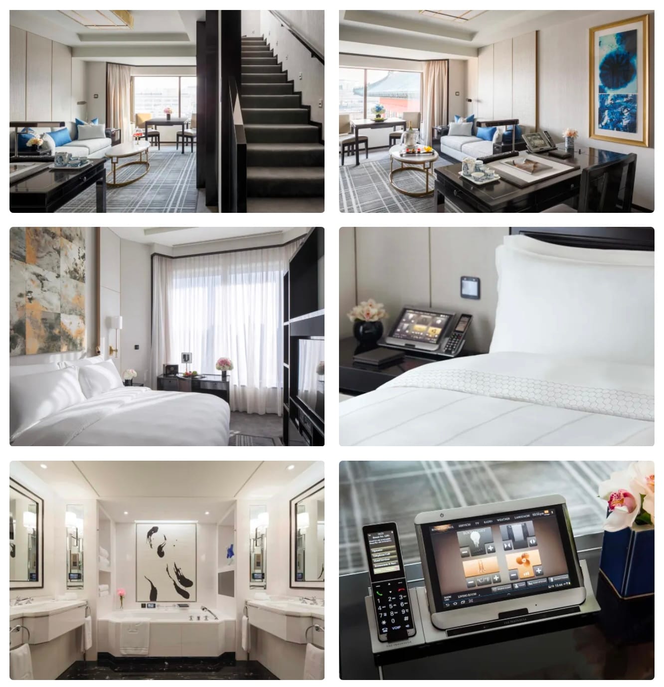 Peninsula Beijing hotel room interior showing recently renovated luxury suite