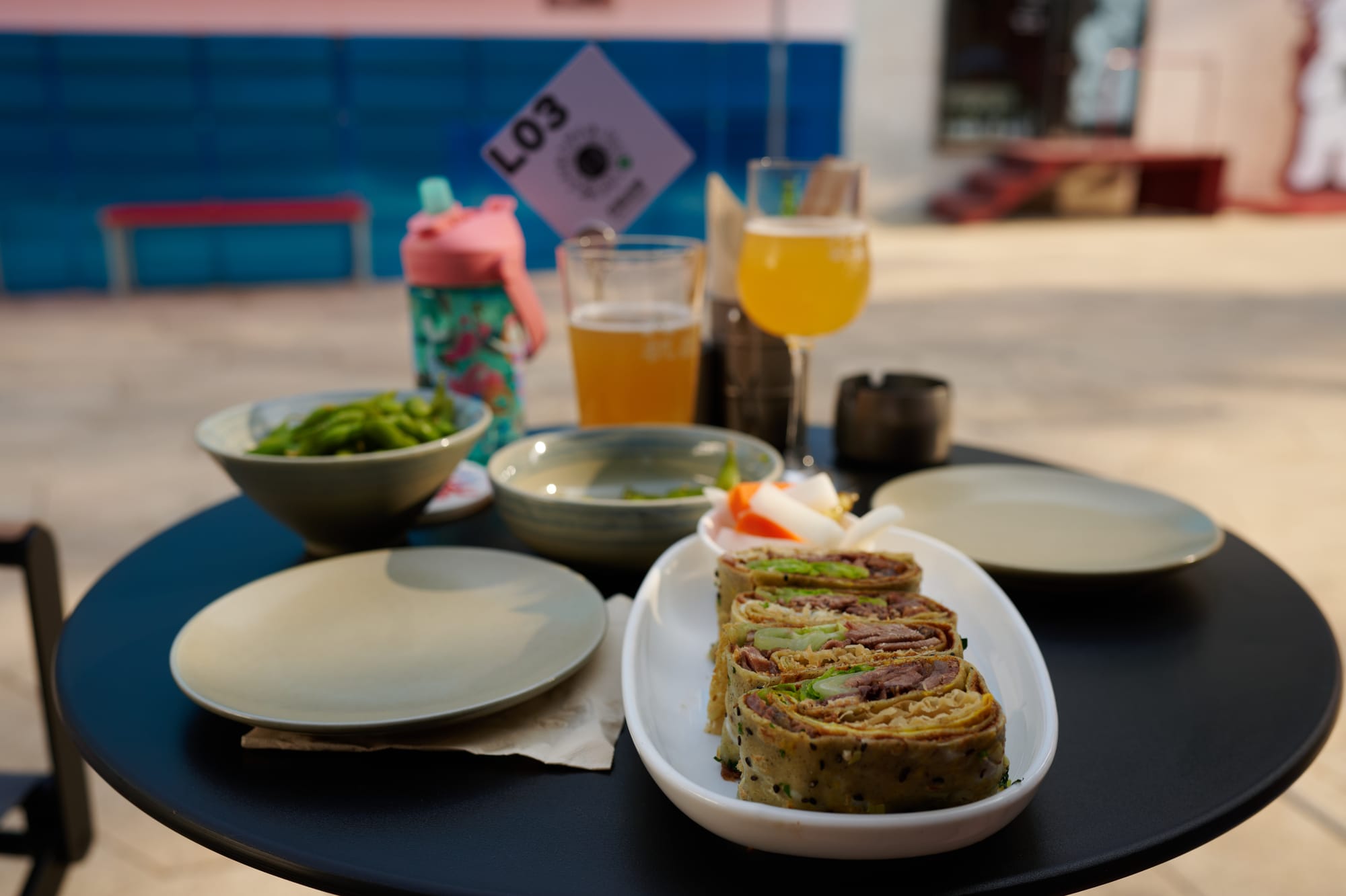 Jianbing crepes in Peiping Machine Brewery in Beijing