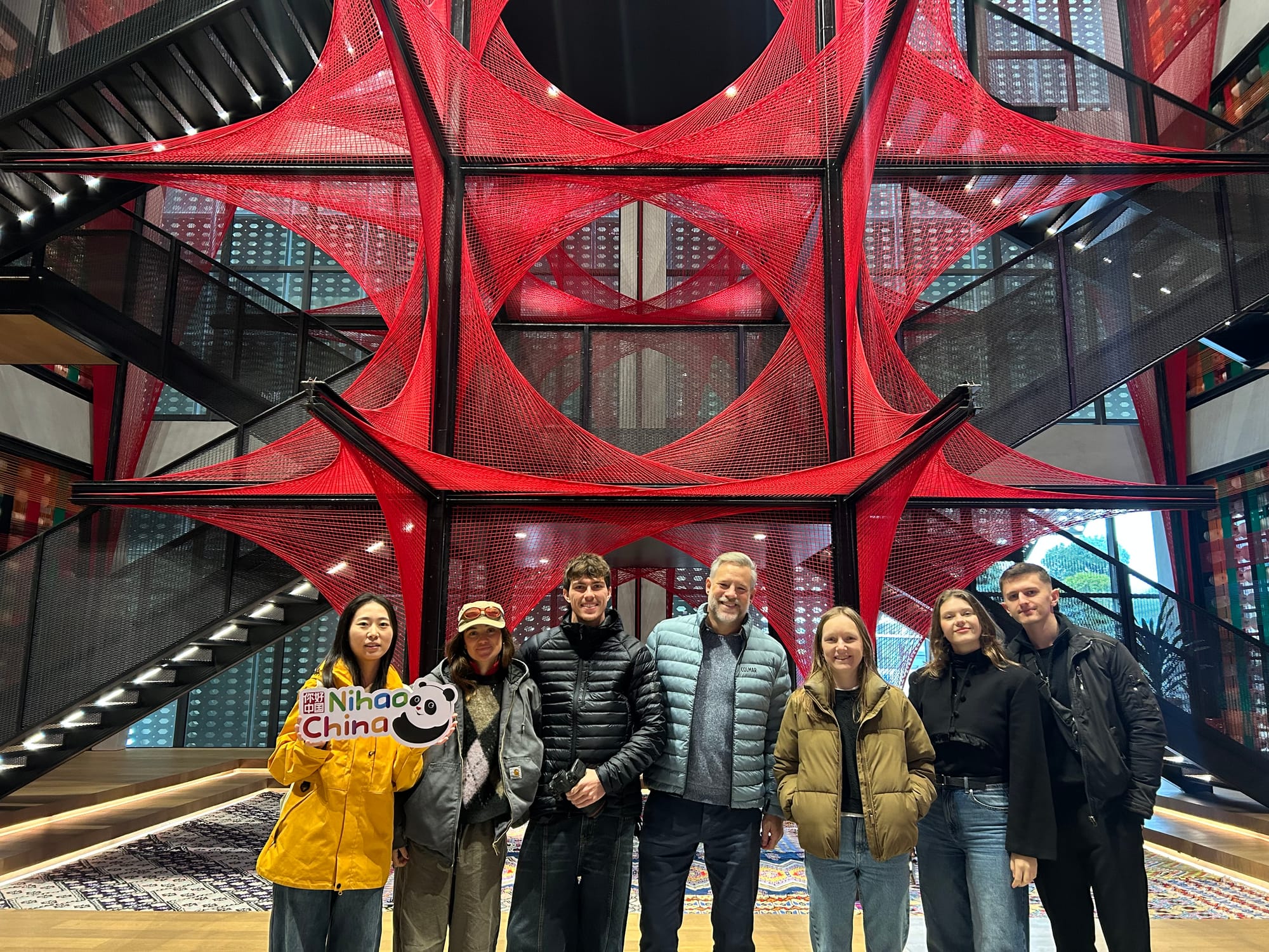 Our little group in Zhangjiajie Brocade Museum