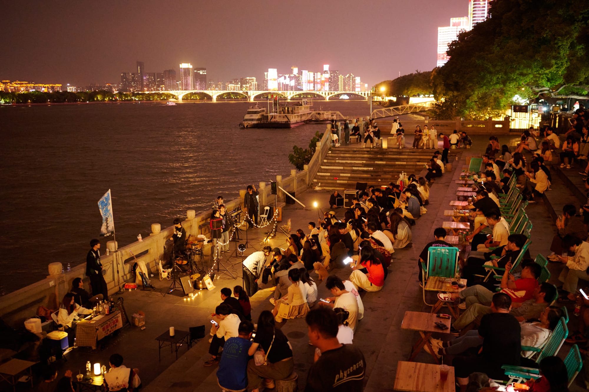 Crowds enjoying music in Changsha