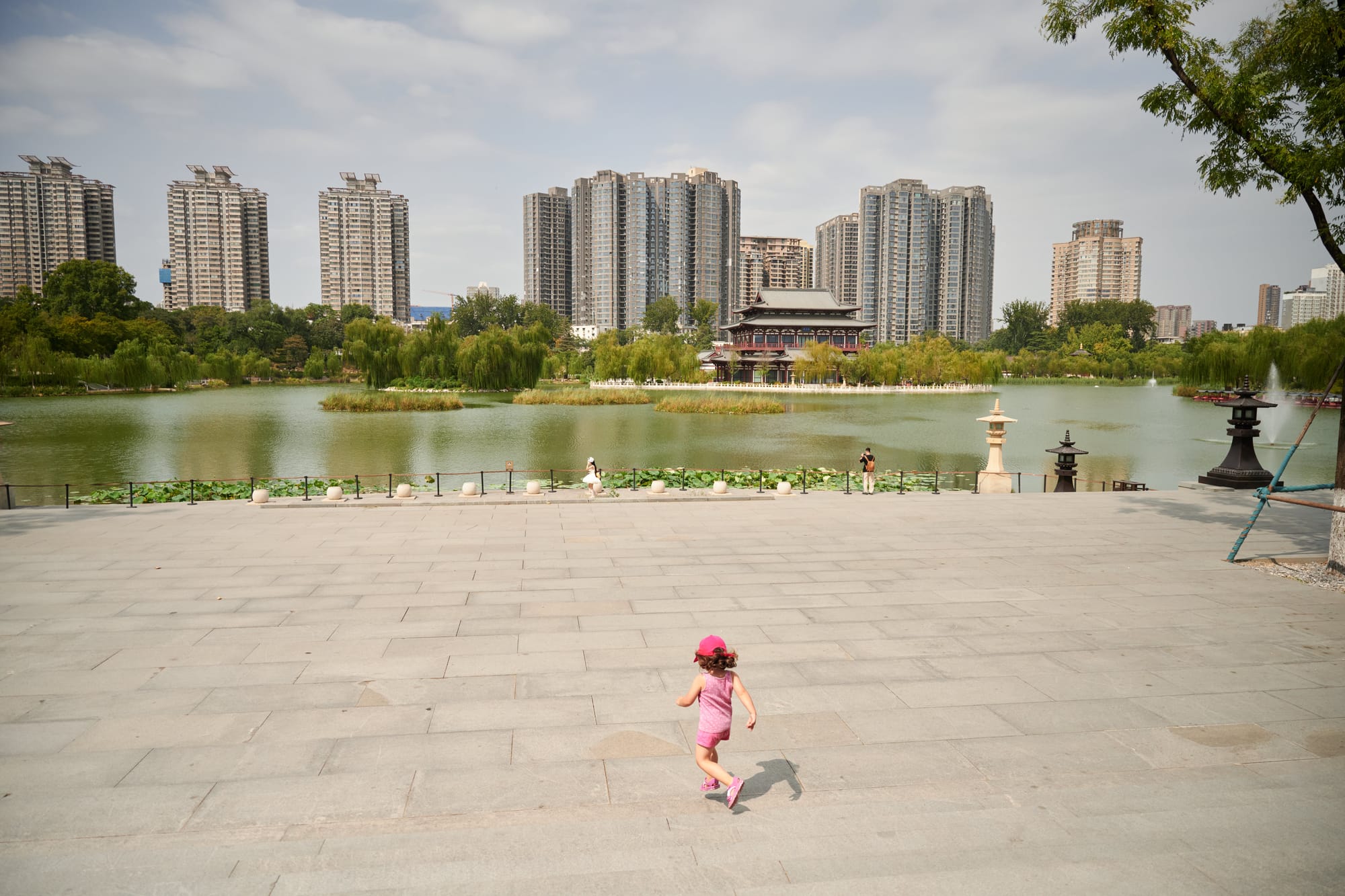 Bubble bikes and amusements at Xingqinggong Park Xi'an