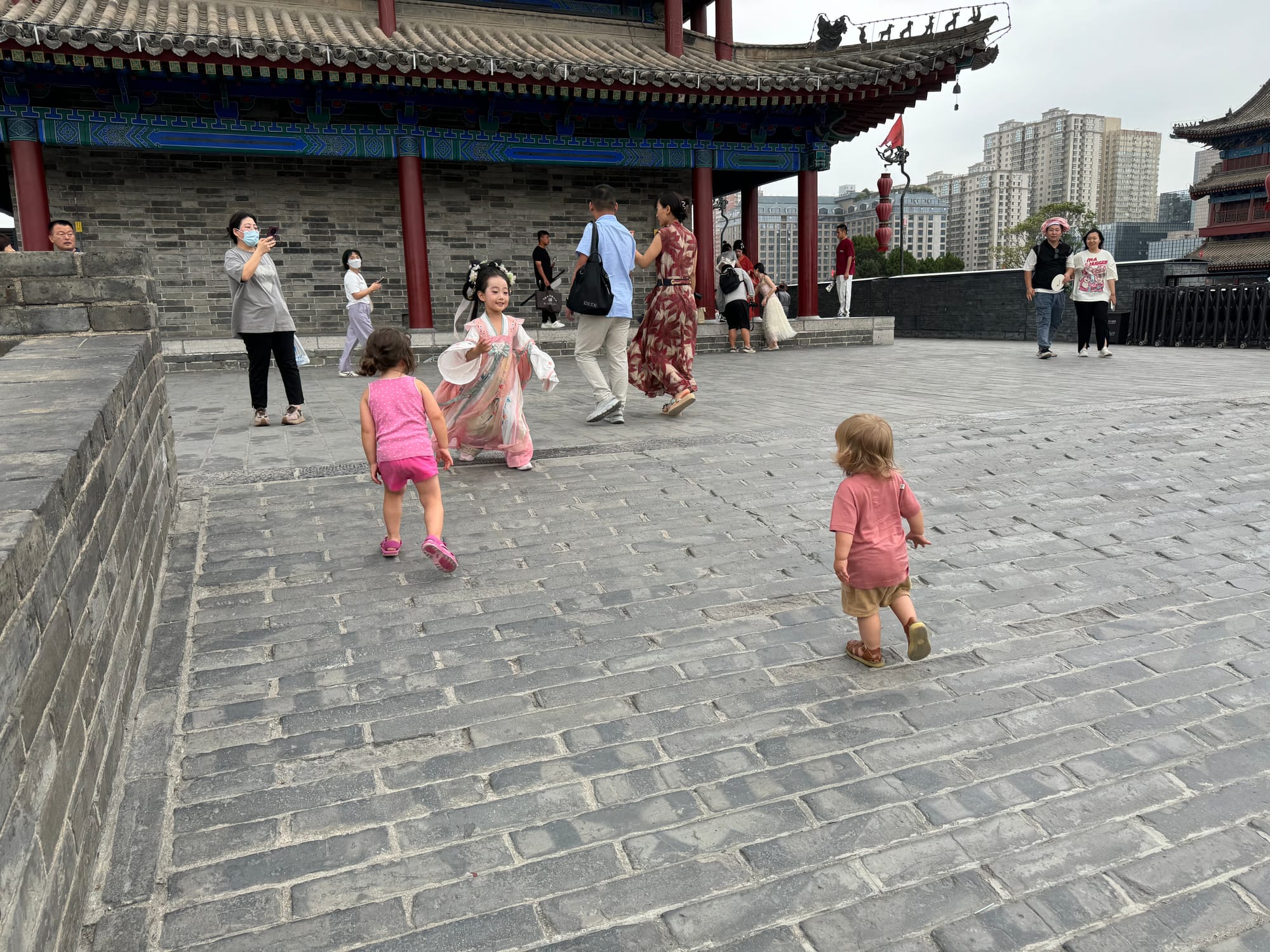 View of Xi'an's ancient Ming-era city wall