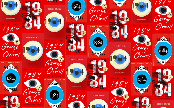 covers of 1984 with ominous eyes