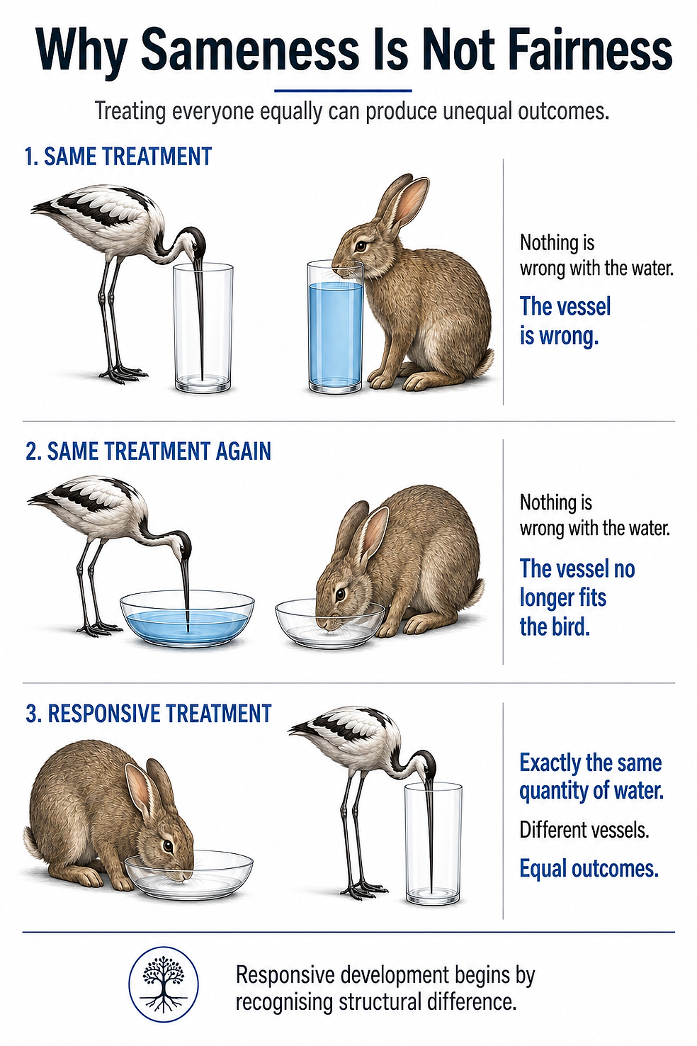 Why sameness is not fairness!