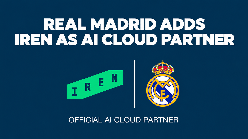 Real Madrid Adds IREN as Official AI Cloud Partner post image
