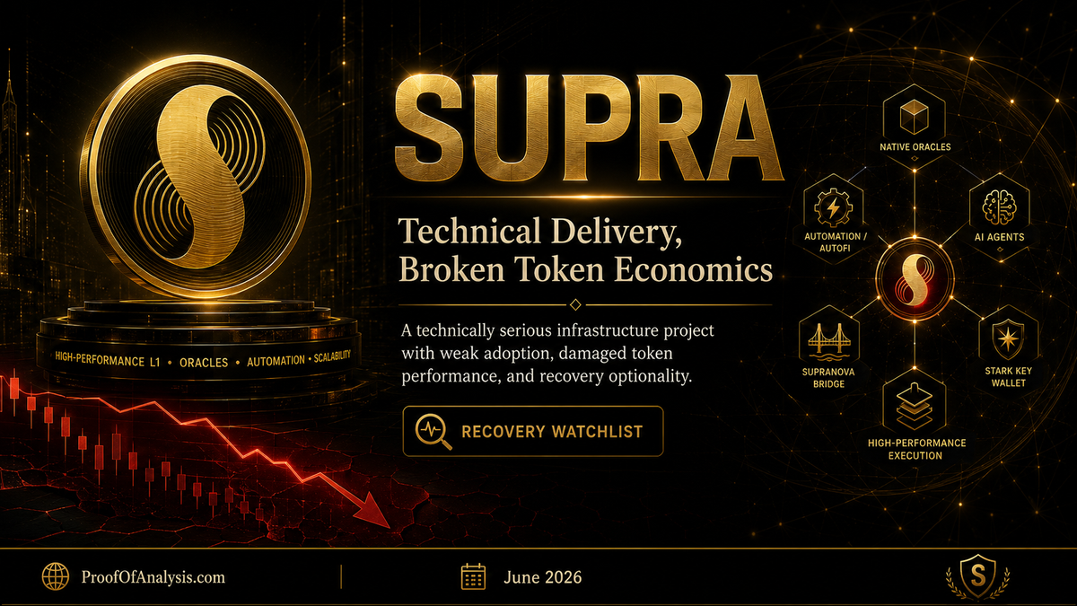 SUPRA: Technical Delivery, Broken Token Economics