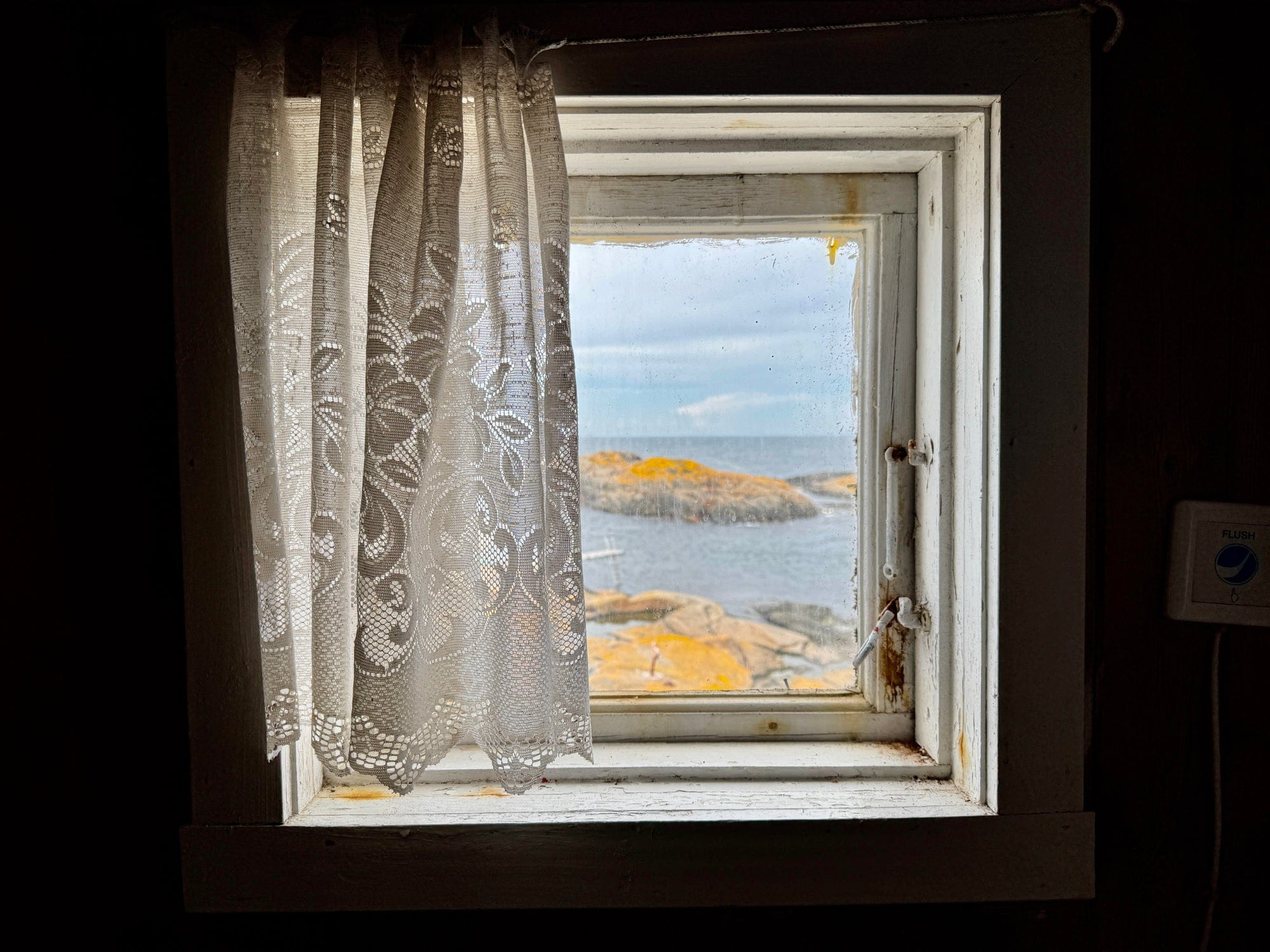 Utsikt fra toalettet på Fulehuk fyr