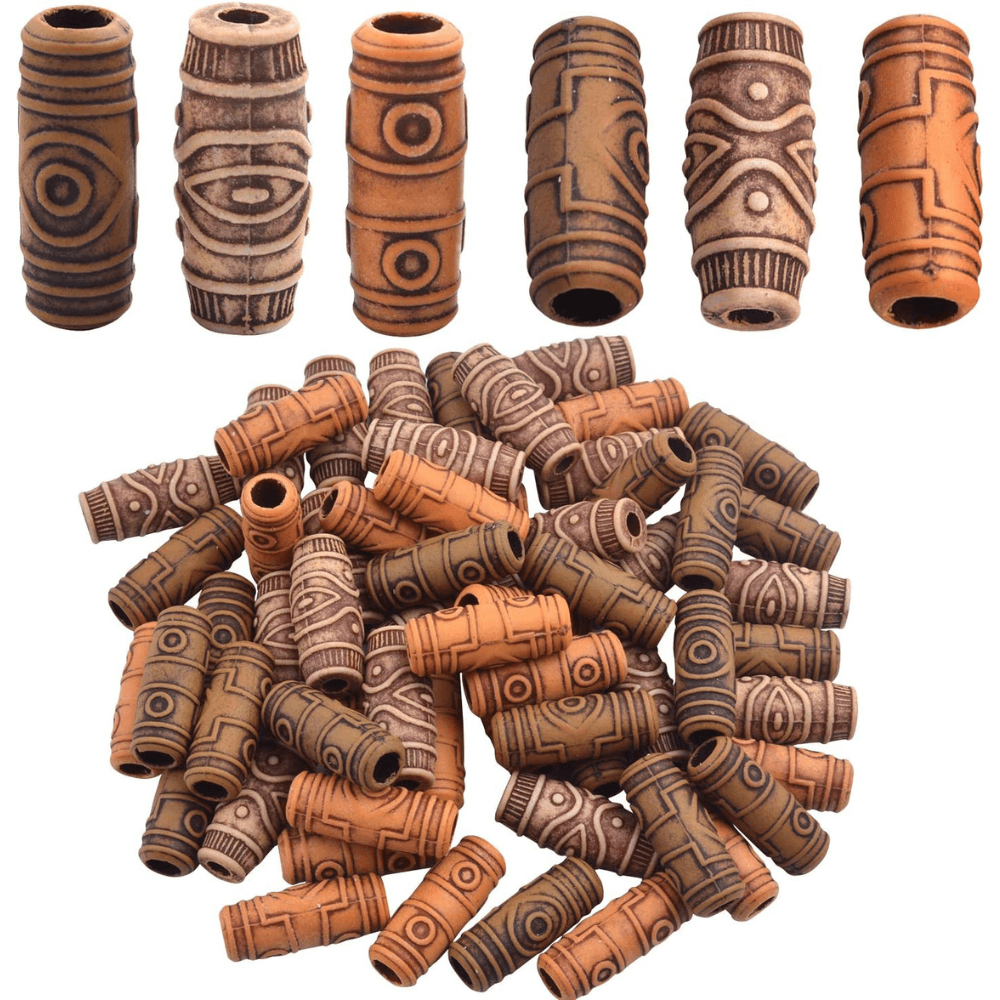 hair beads wooden