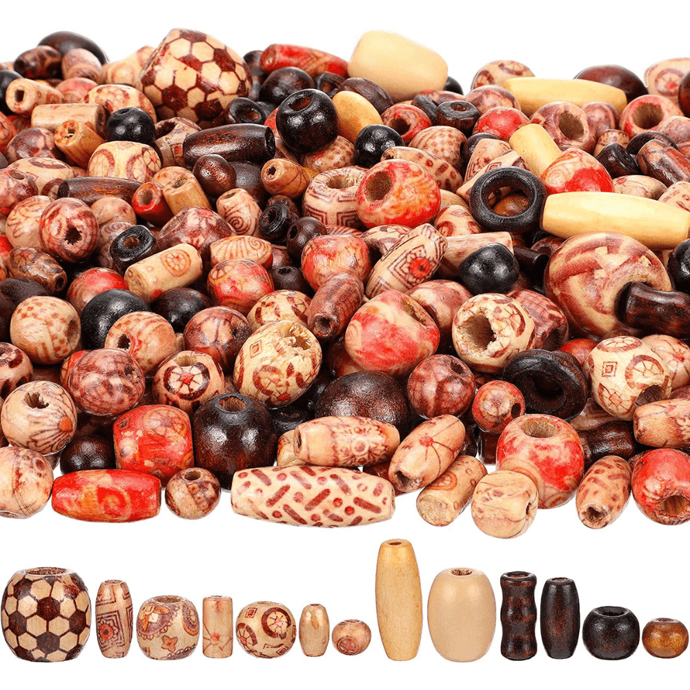 hair beads wooden