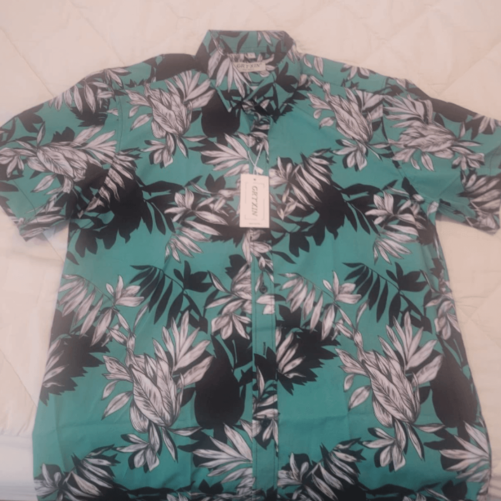 green Hawaiian shirt