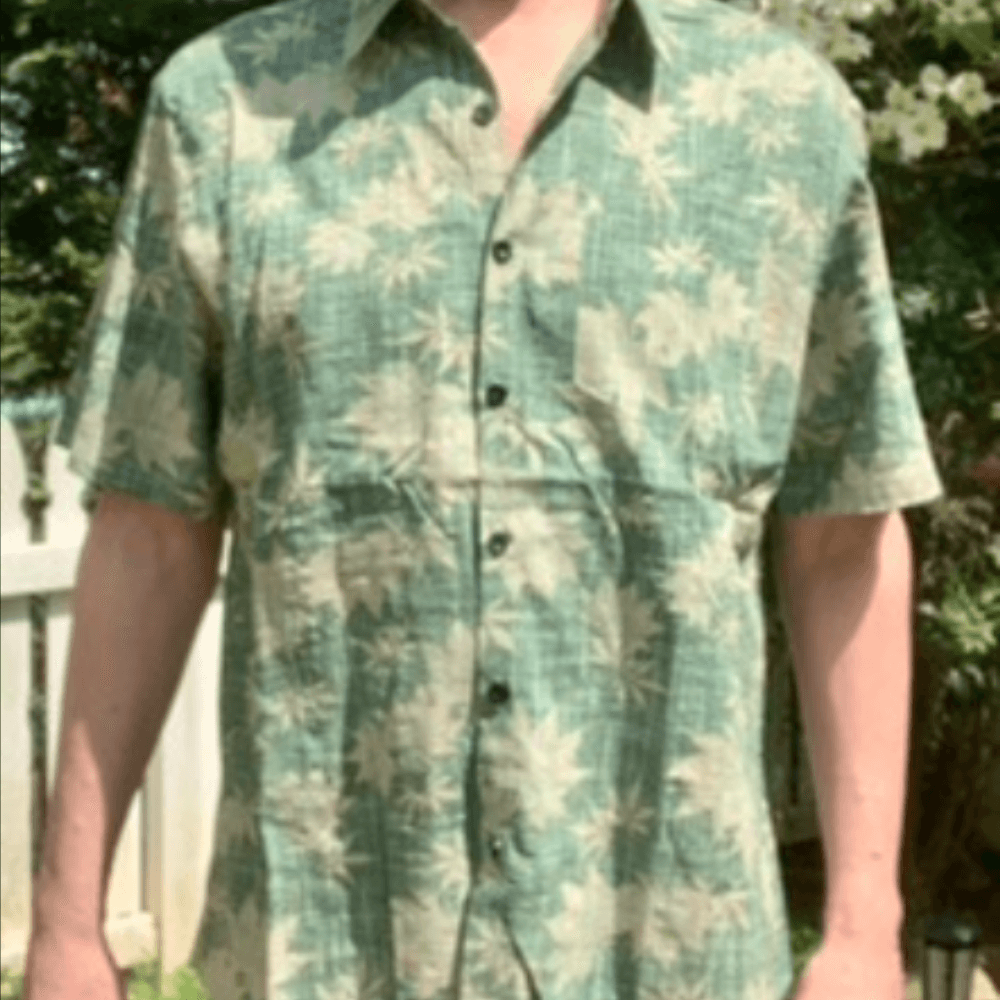 green Hawaiian shirt