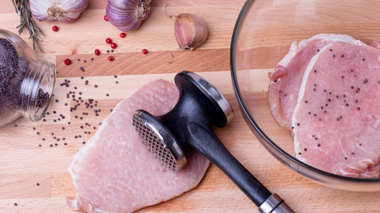 stainless steel meat tenderizer