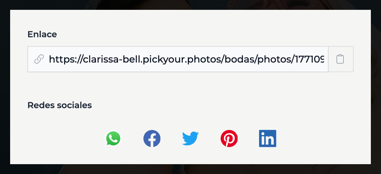 Ayuda a tus clientes a compartir tus fotos más fácilmente