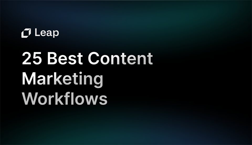 25 Best Content Marketing Workflows (& Automating Workflows With AI)
