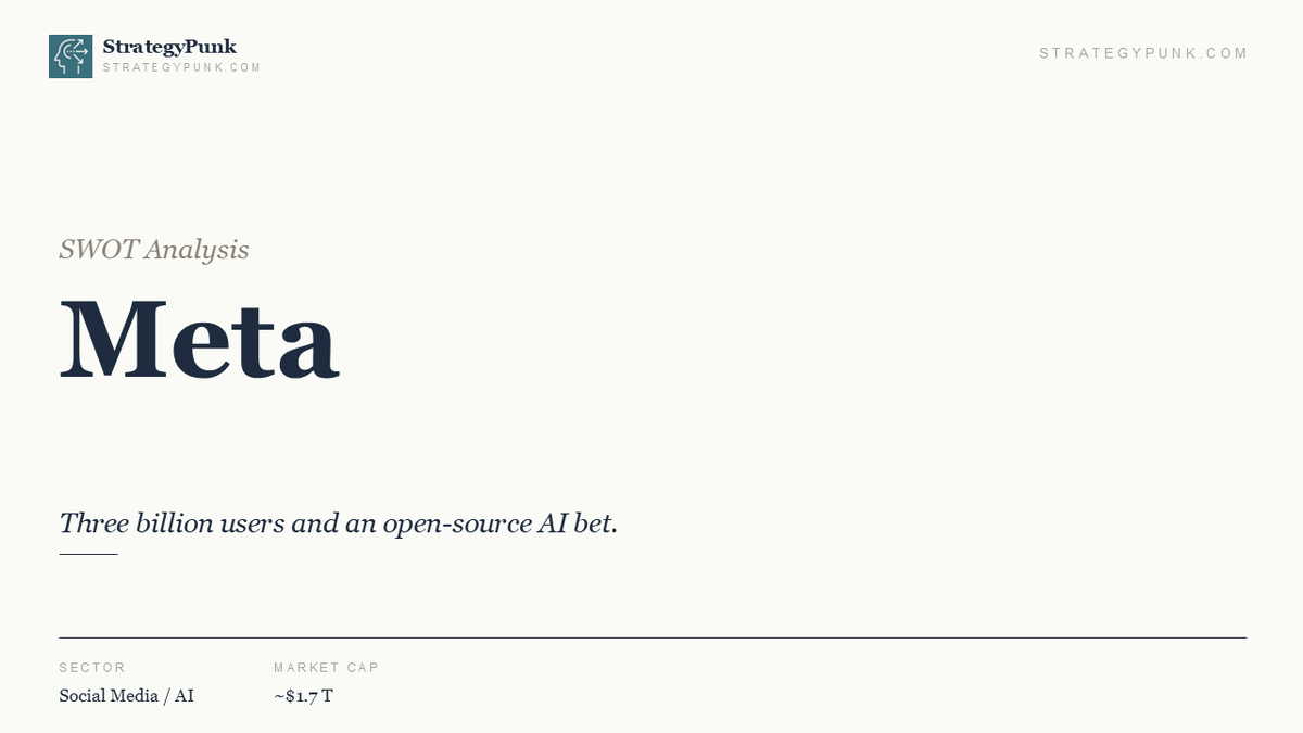 Meta SWOT Analysis: The $1.7T Open-Source AI Bet