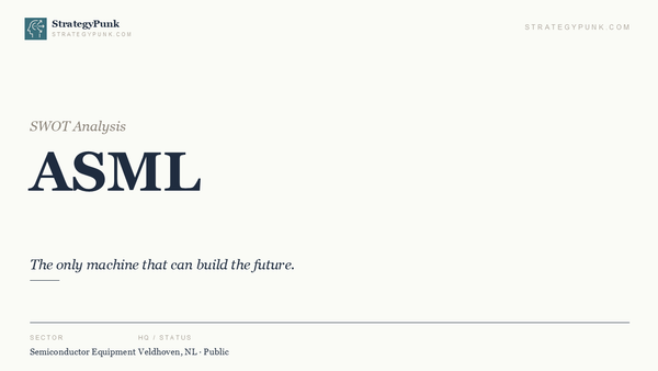 ASML SWOT Analysis: The Quietest Moat in AI & 5 Counter-Intuitive Strategic Takeaways