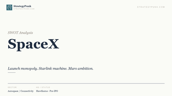 SpaceX SWOT Analysis: Launch Monopoly, Internet Machine, and The IPO of the Century