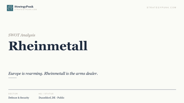 From Auto Parts to Europe’s Arms Dealer: The Rheinmetall SWOT Analysis