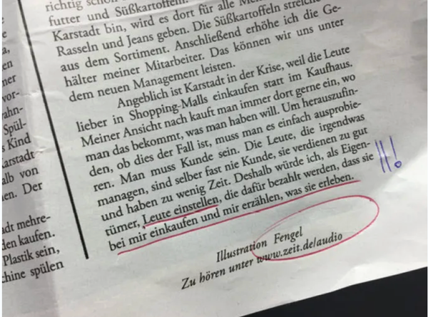 Die Chefs müssen bei sich Kunde sein. #A10