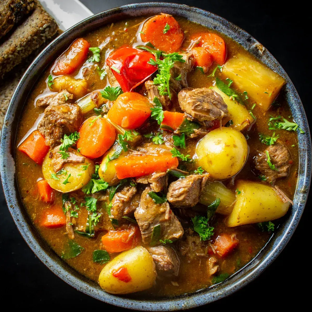 Hearty, Herby Stew Two Ways (Meat or Vegetarian)