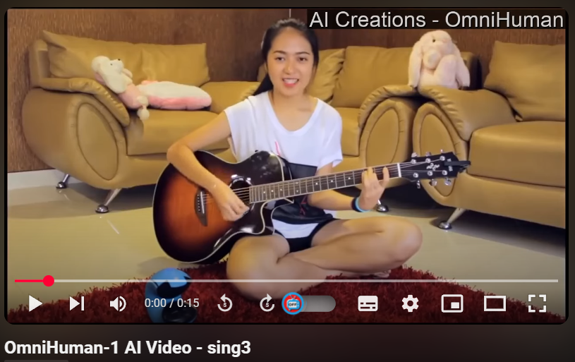 립싱크 비디오/애니메이션 생성 AI, OmniHuman-1 공개