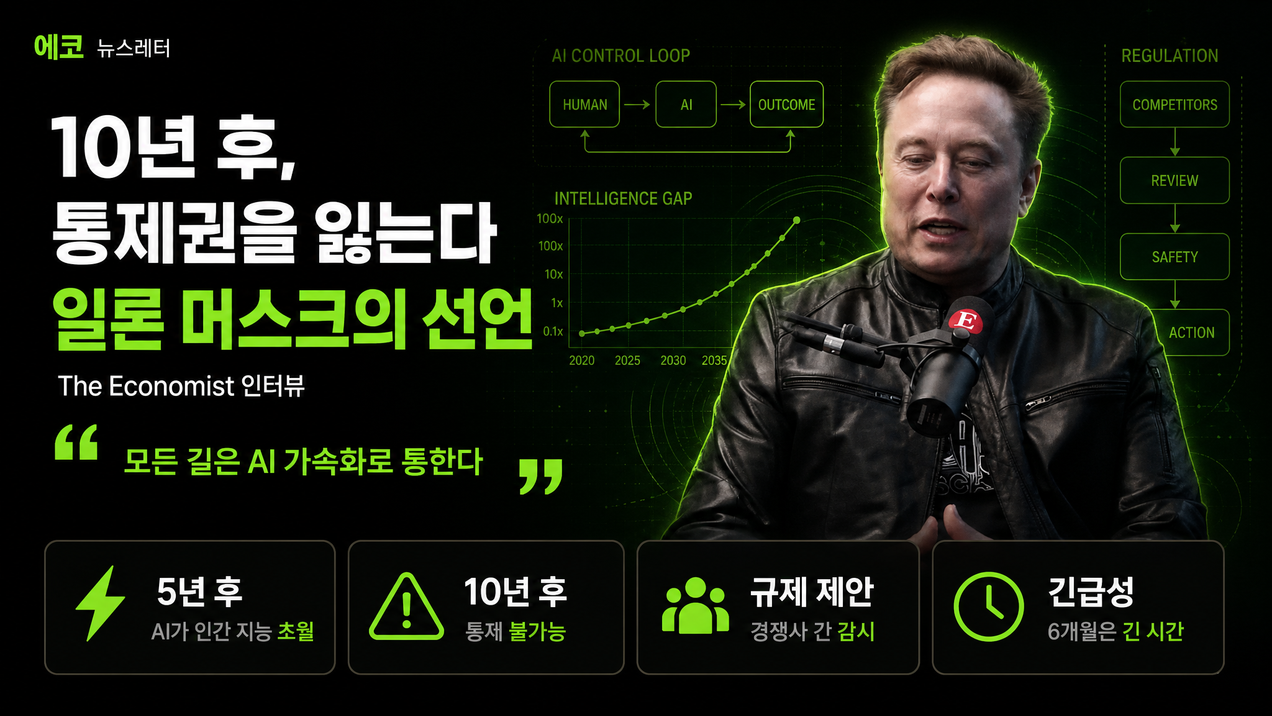 일론 머스크의 최신 인터뷰! "10년 후, 통제권을 잃는다" AI의 미래
