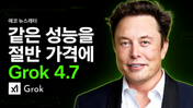 Grok 4.7 — xAI 창업자 일론 머스크가 포함된 커버 이미지