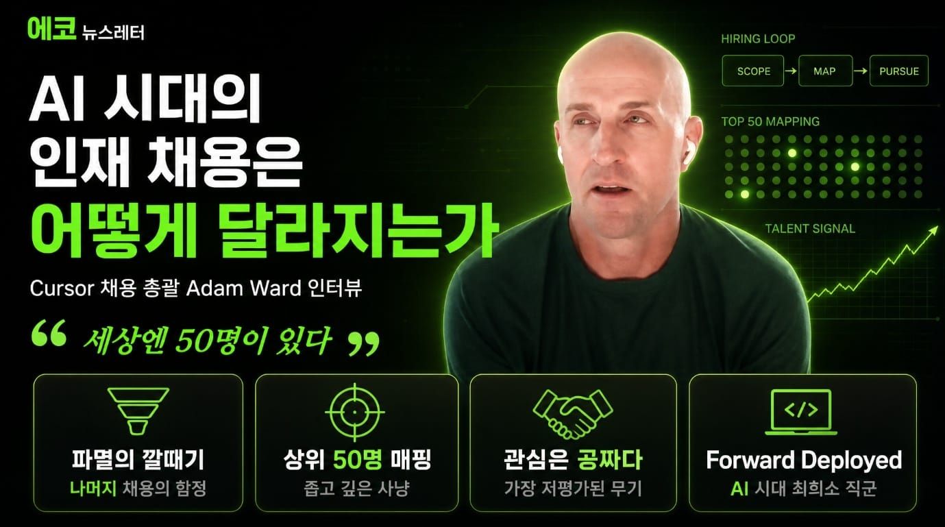 AI 시대의 인재 채용은 어떻게 달라지는가 — Cursor 채용 총괄이 그린 Before / After 지도