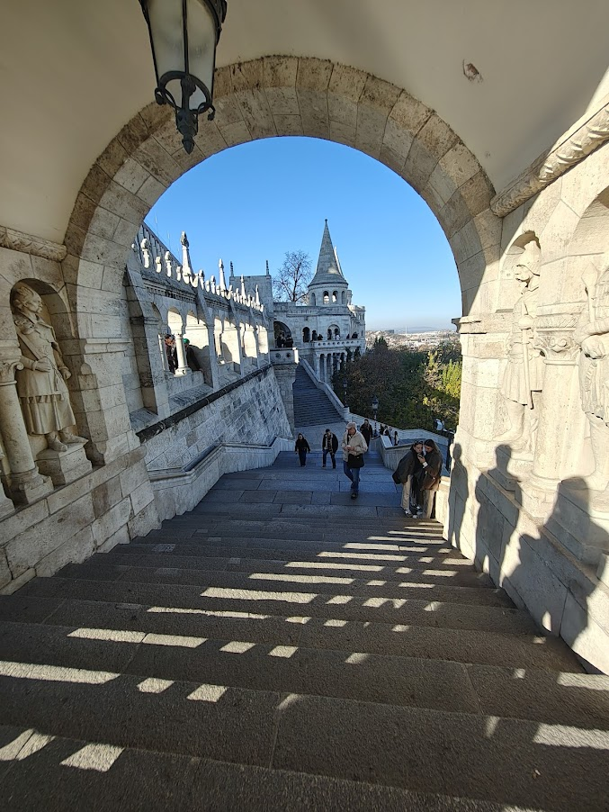 Caminando por el Bastión de los Pescadores en BudaPest