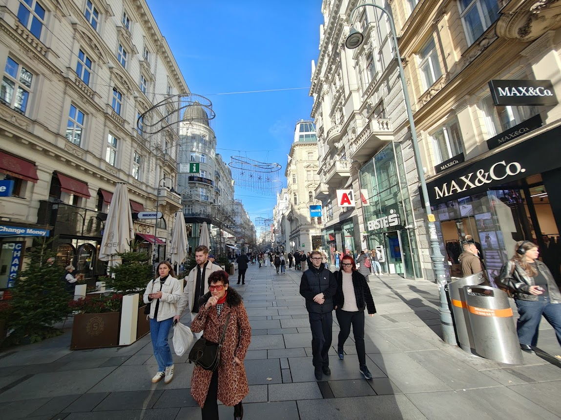 Kärntner Straße, la calle comercial peatonal más importante de Viena.