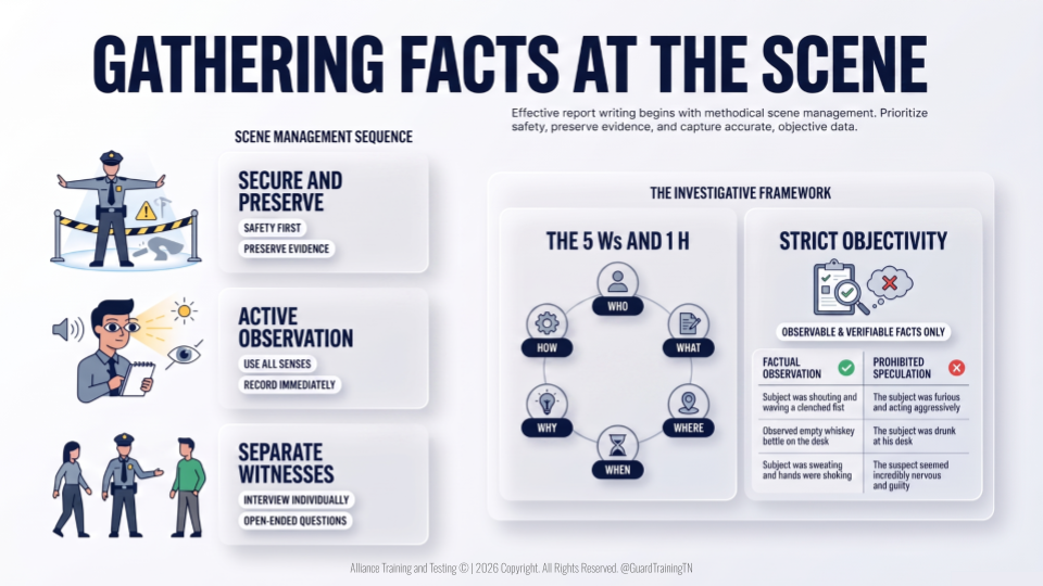 Gathering Facts At The Scene @GuardTrainingTN